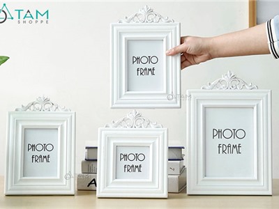 Khung ảnh để bàn trắng Vintage thạch cao số 12